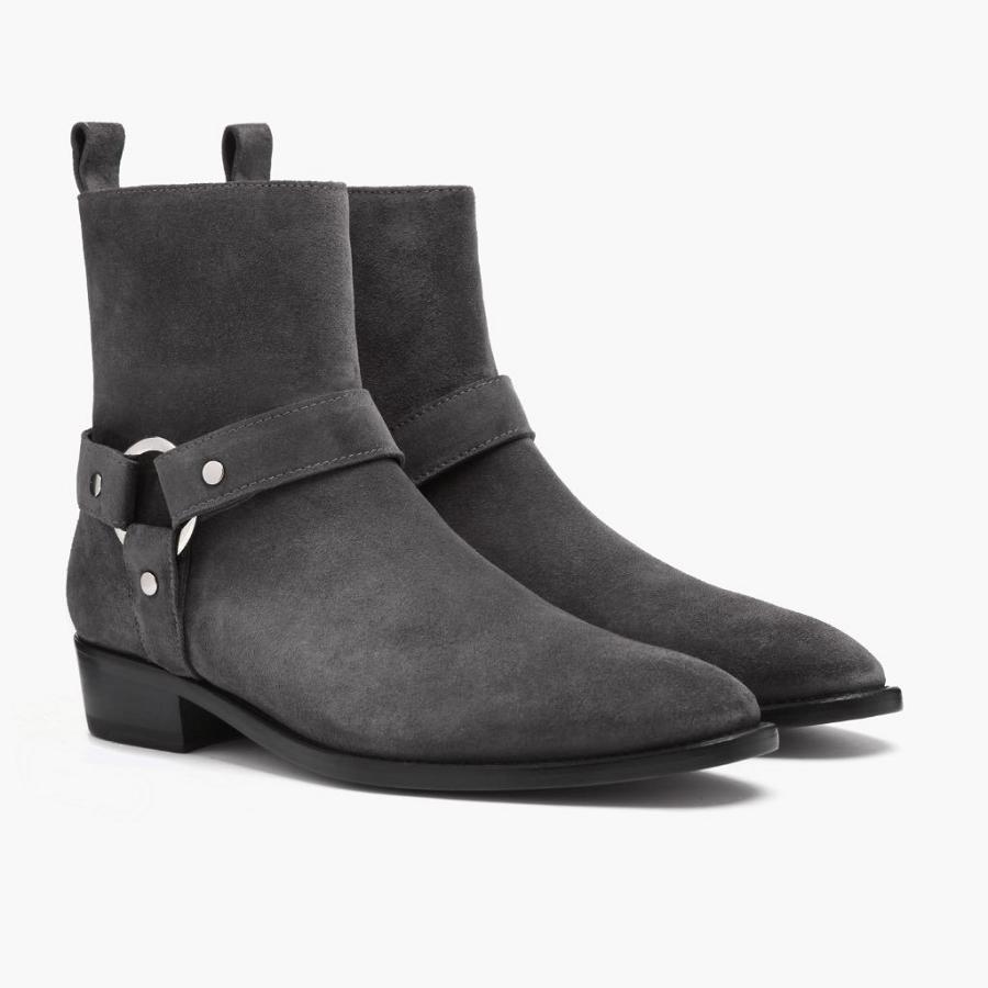 Thursday Boots Harness Wildleder Chelsea Boots Herren Grau | CH87RVD