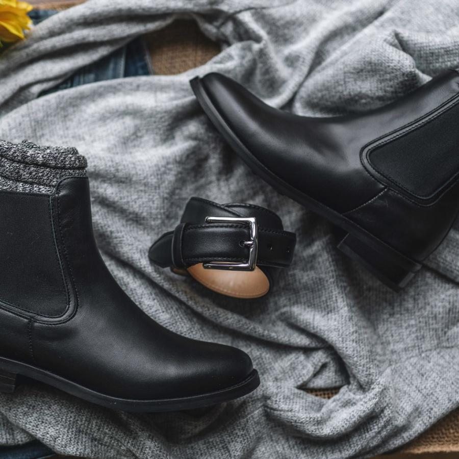 Thursday Boots Klassische Leder Gürtel Damen Schwarz | CH128GSO