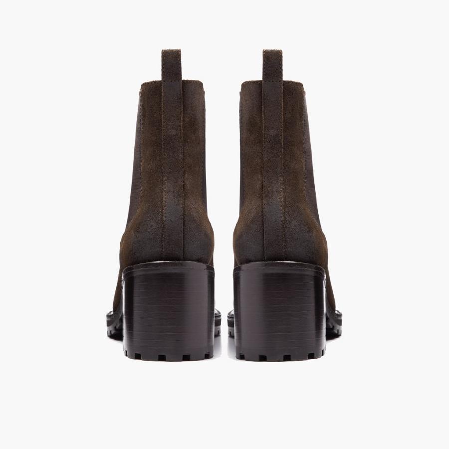 Thursday Boots Knockout Wildleder Chelsea Boots Damen Olivgrün | CH210AHK