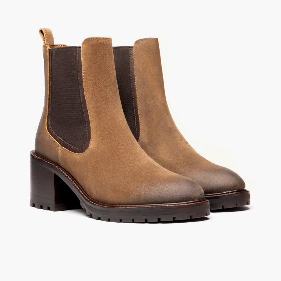 Thursday Boots Knockout Wildleder Chelsea Boots Damen Braun | CH211PJJ