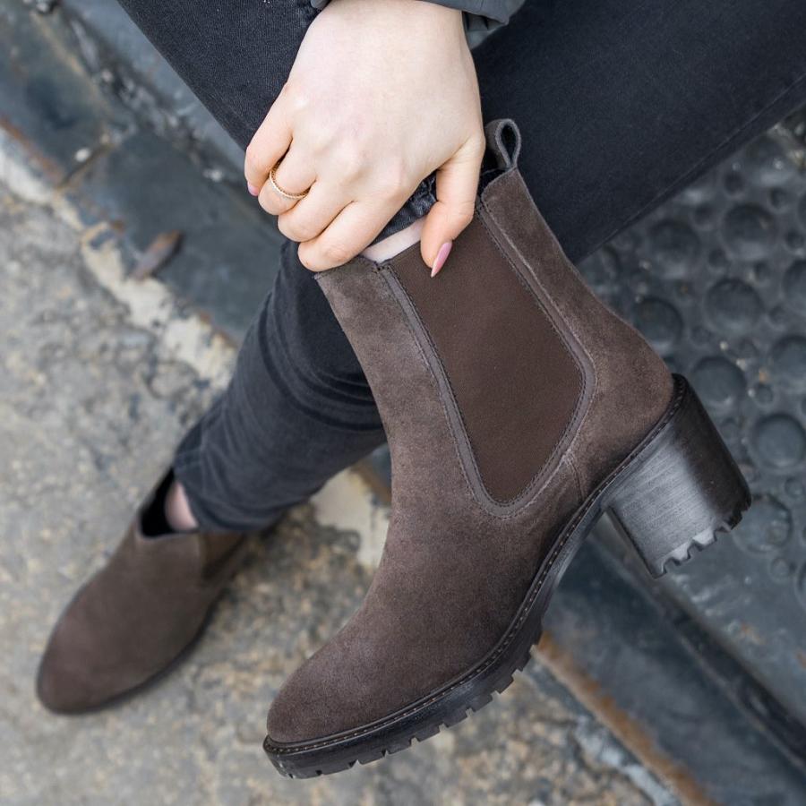 Thursday Boots Knockout Wildleder Chelsea Boots Damen Grau | CH212OKI