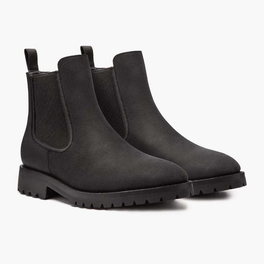 Thursday Boots Legend Leder Chelsea Boots Herren Schwarz | CH84UZG