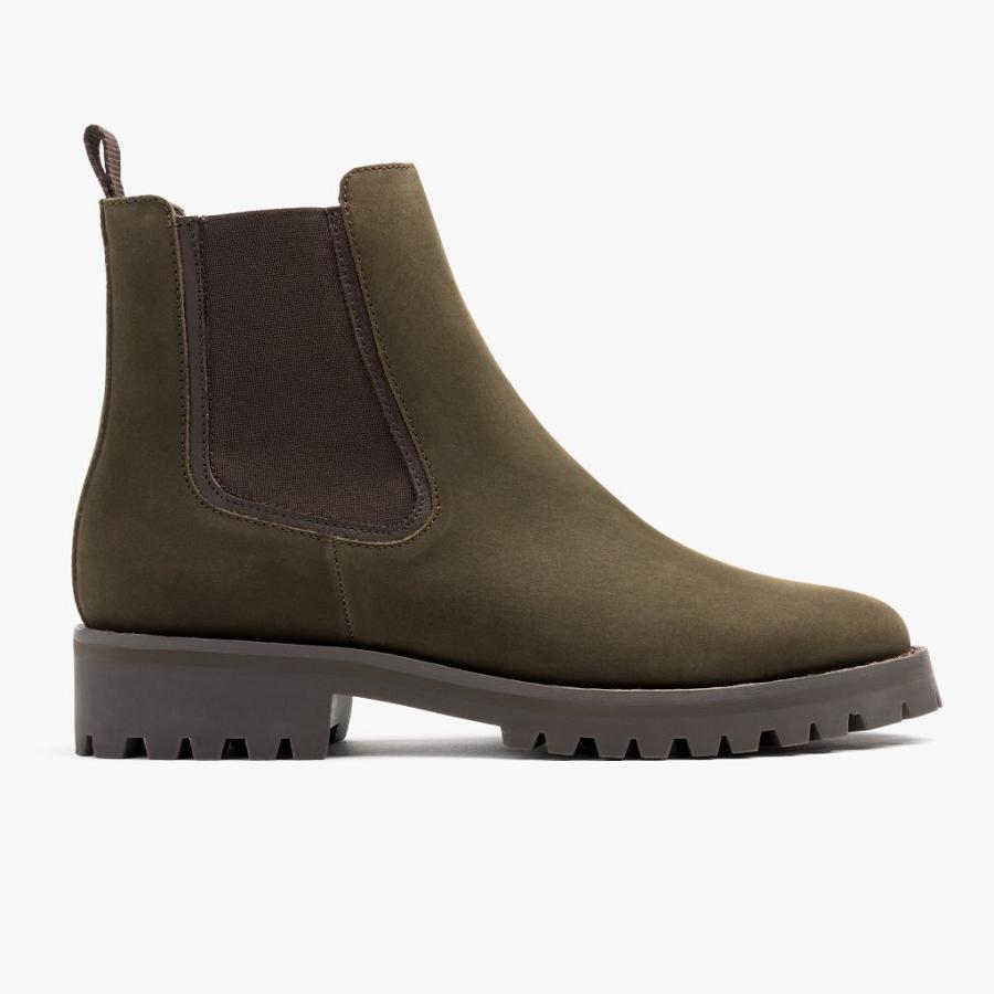 Thursday Boots Legend Nubuck Chelsea Boots Damen Olivgrün | CH208DFM