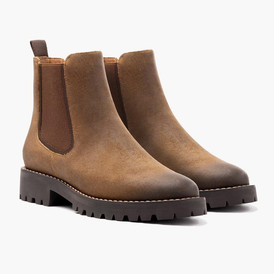 Thursday Boots Legend Wildleder Chelsea Boots Damen Braun | CH206GSO