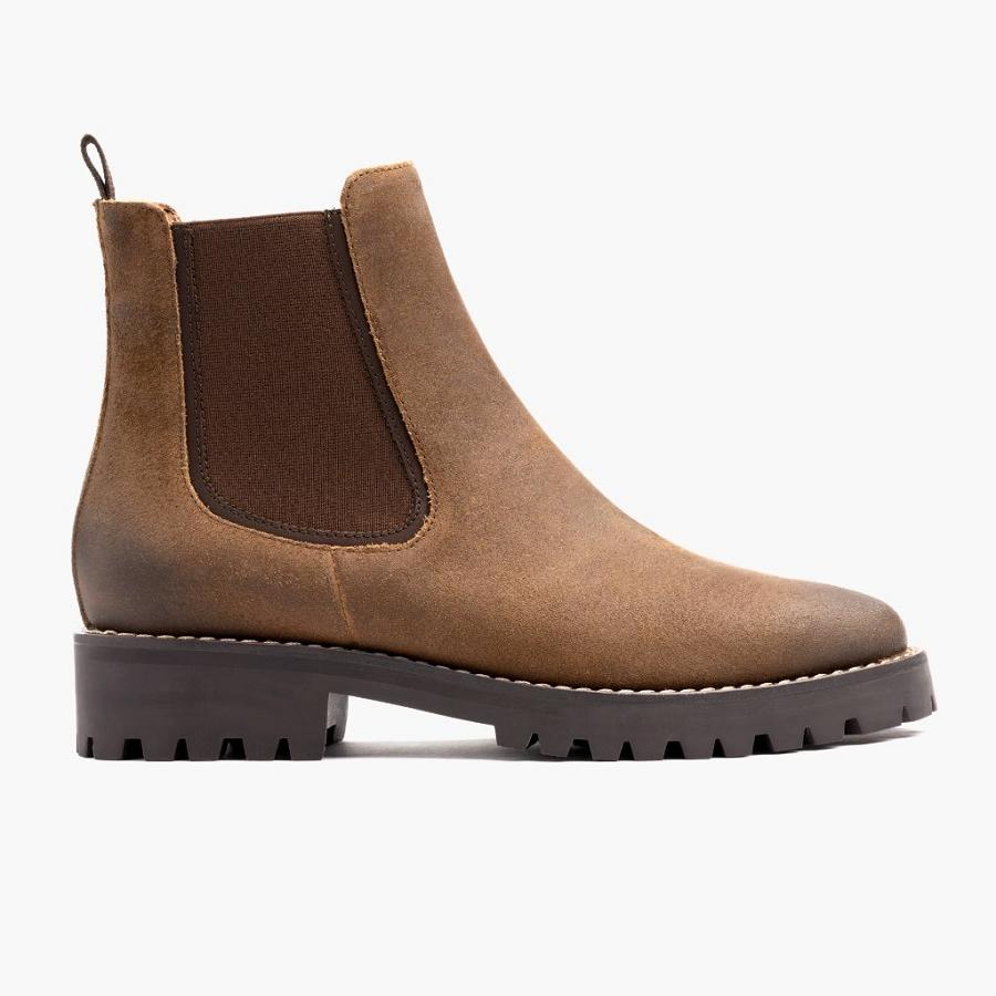 Thursday Boots Legend Wildleder Chelsea Boots Damen Braun | CH206GSO