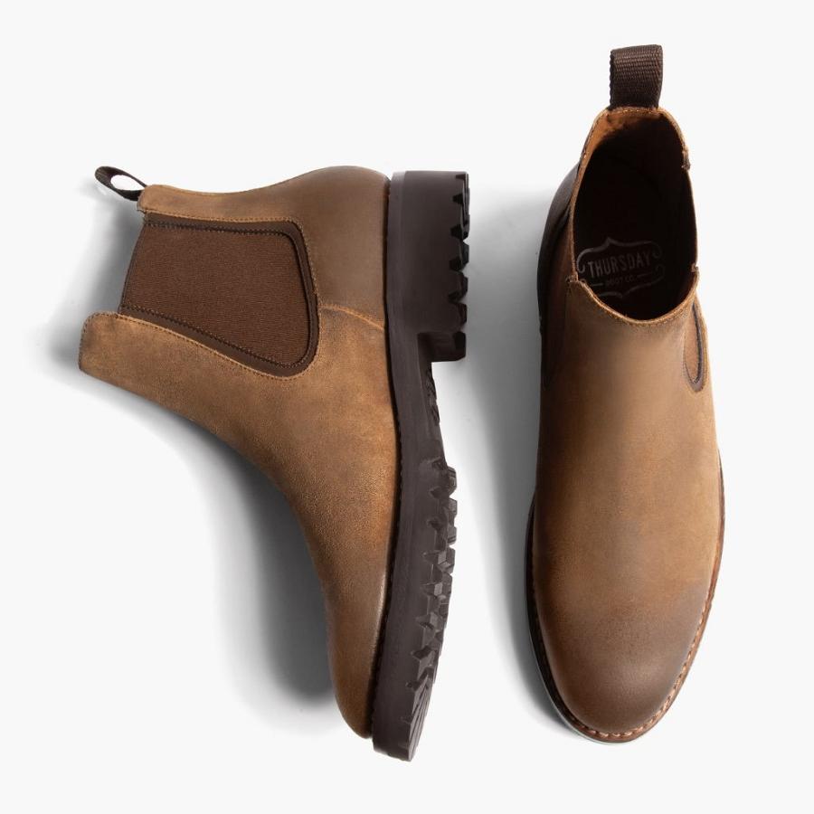 Thursday Boots Legend Wildleder Chelsea Boots Herren Braun | CH83ILH