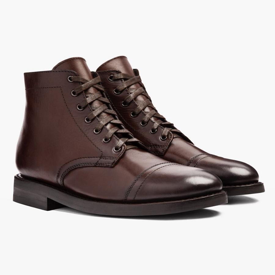 Thursday Boots Major Leder Schnürstiefel Herren Kaffee | CH408XYU