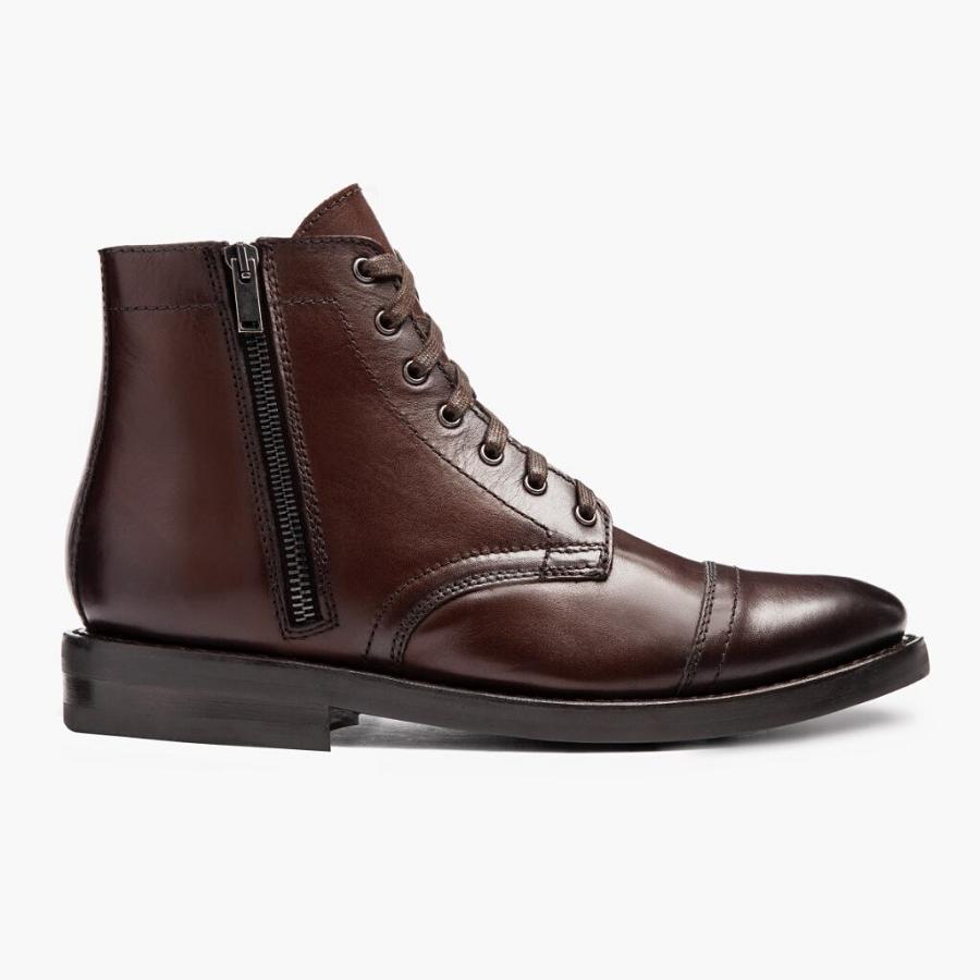 Thursday Boots Major Leder Schnürstiefel Herren Kaffee | CH408XYU