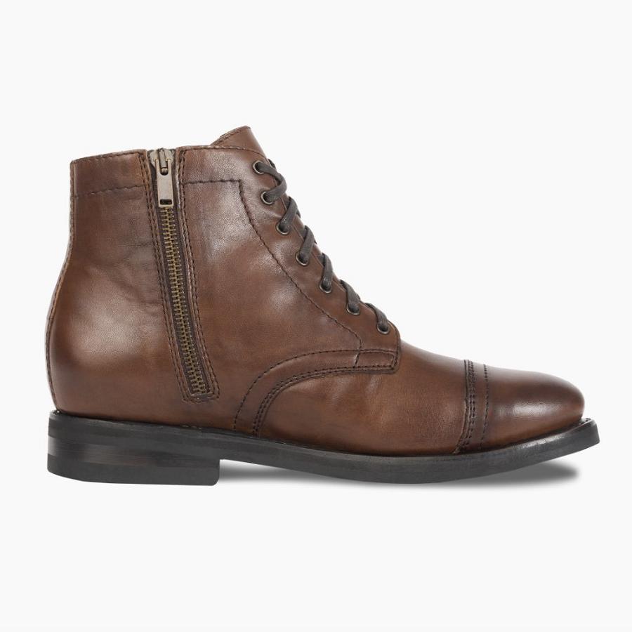 Thursday Boots Major Leder Schnürstiefel Herren Braun | CH409ZUT