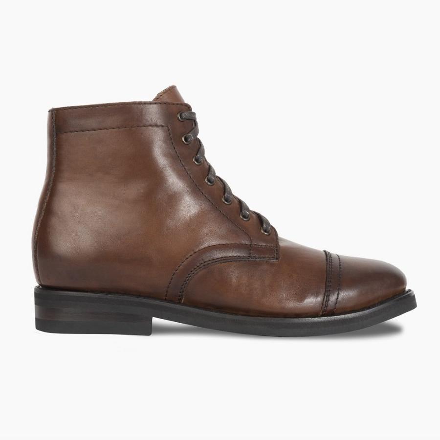 Thursday Boots Major Leder Schnürstiefel Herren Braun | CH409ZUT