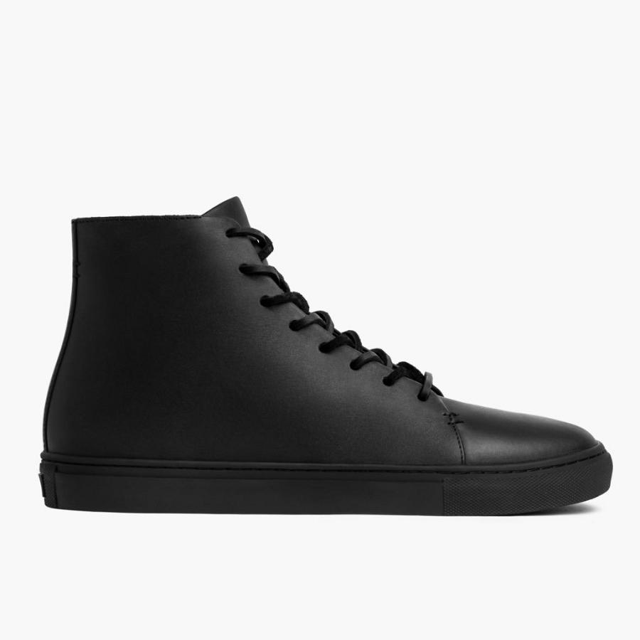 Thursday Boots Premier High Tops Leder Klassische Sneakers Herren Schwarz | CH379BEX