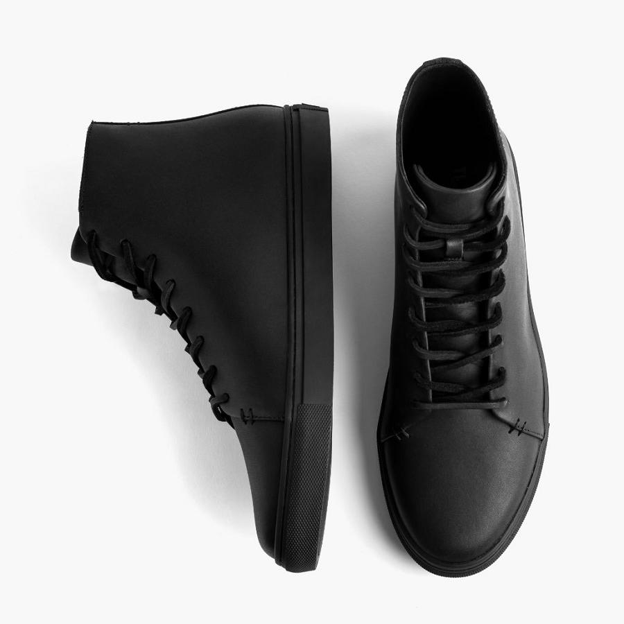 Thursday Boots Premier High Tops Leder Klassische Sneakers Herren Schwarz | CH379BEX