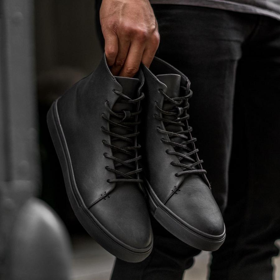 Thursday Boots Premier High Tops Leder Klassische Sneakers Herren Schwarz | CH379BEX