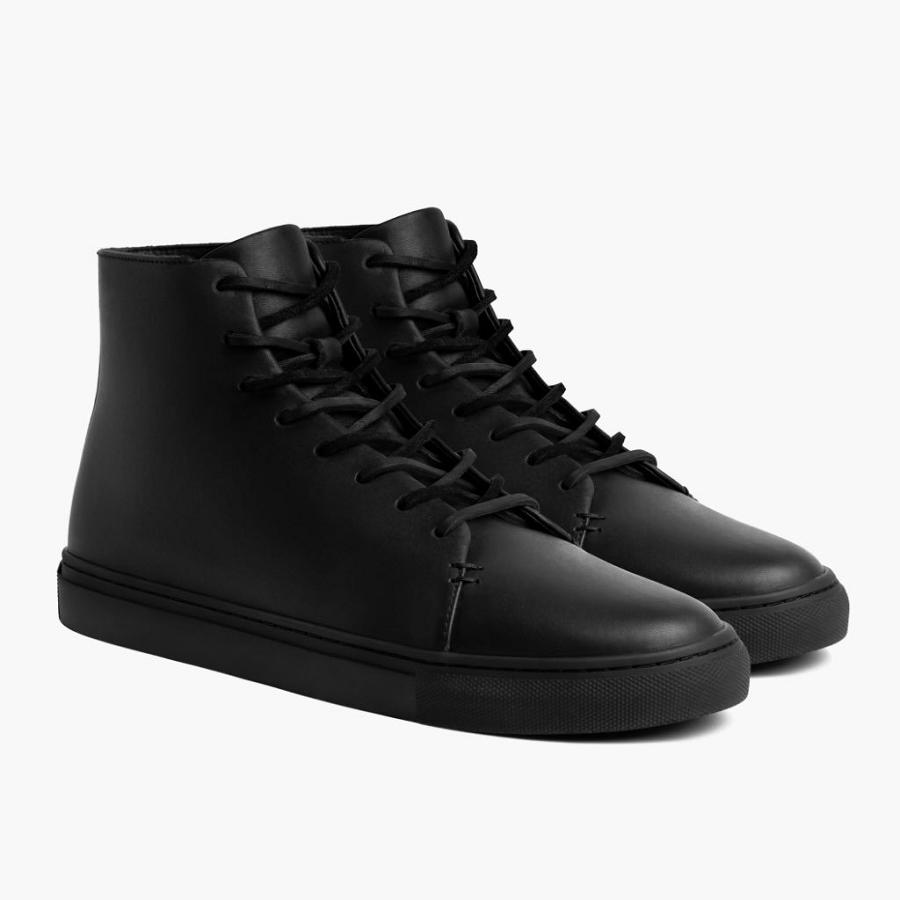 Thursday Boots Premier High Tops Leder Klassische Sneakers Herren Schwarz | CH379BEX