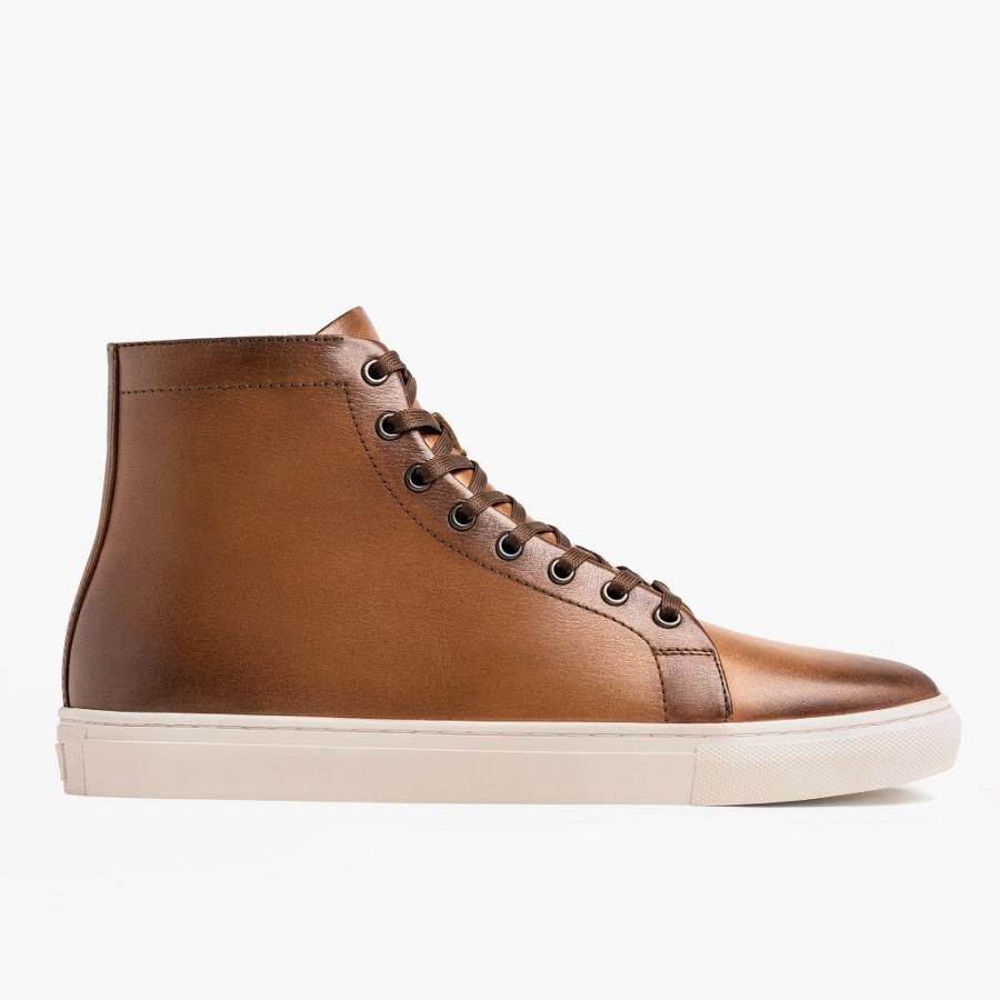 Thursday Boots Premier High Tops Leder Sneakers Herren Gold | CH380VRW