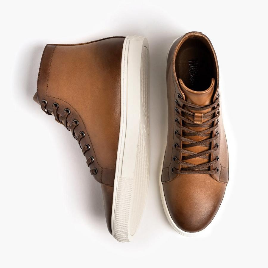 Thursday Boots Premier High Tops Leder Sneakers Herren Gold | CH380VRW