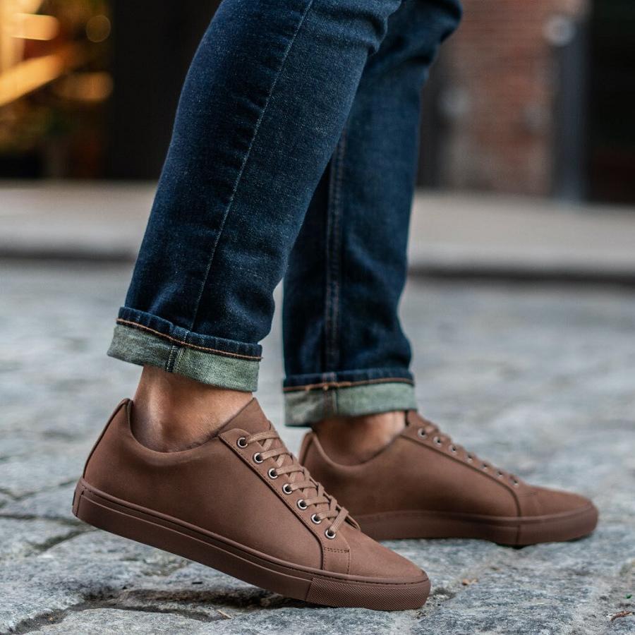 Thursday Boots Premier Low Tops Nubuck Sneakers Herren Braun | CH36EBC