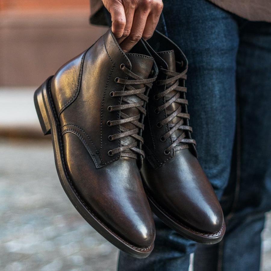 Thursday Boots President Leder Klassische Schnürstiefel Herren Kaffee | CH401WNB