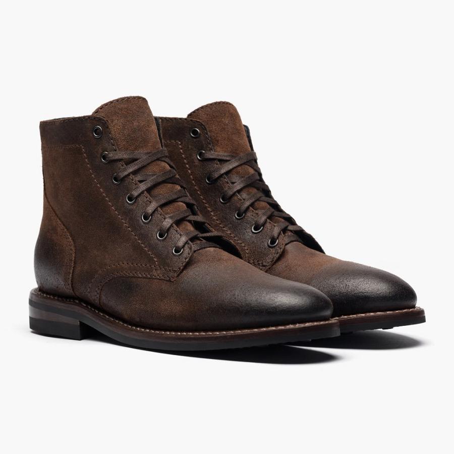 Thursday Boots President Wildleder Schnürstiefel Herren Kaffee | CH399RVD