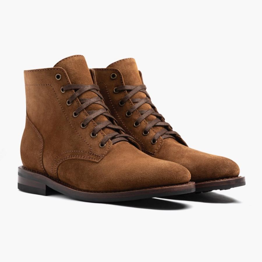 Thursday Boots President Wildleder Schnürstiefel Herren Braun | CH39MQZ