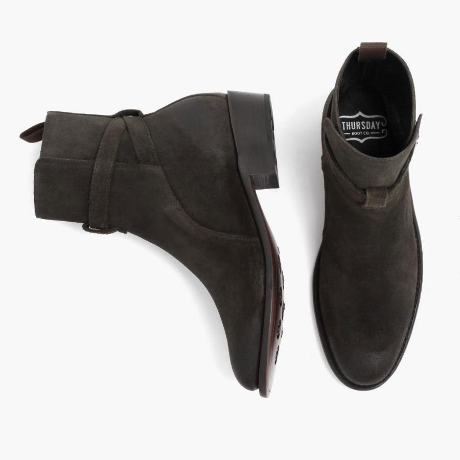 Thursday Boots Rogue Wildleder Chelsea Boots Herren Schwarz | CH82OKI