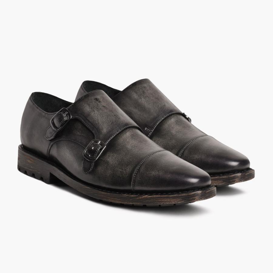 Thursday Boots Saint Leder Lederschuhe Herren Grau | CH345YXF