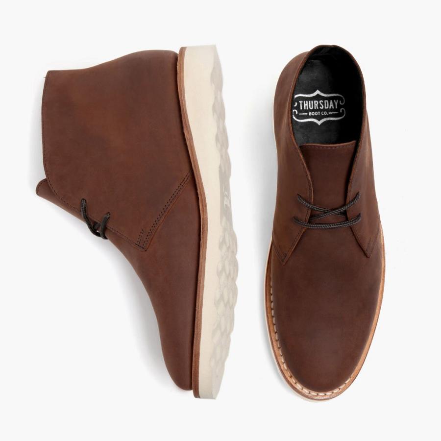 Thursday Boots Scout Leder Chukka Stiefel Herren Braun | CH69CTV