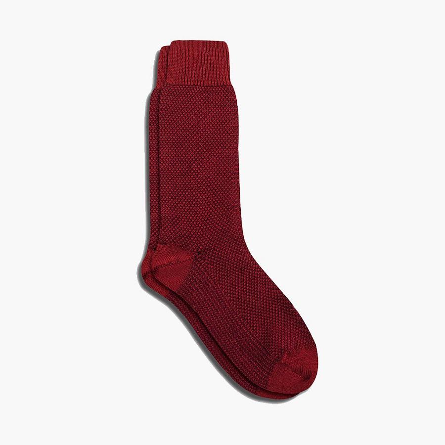 Thursday Boots Sodello Birdseye Baumwoll Socken Herren Rot | CH275BEX