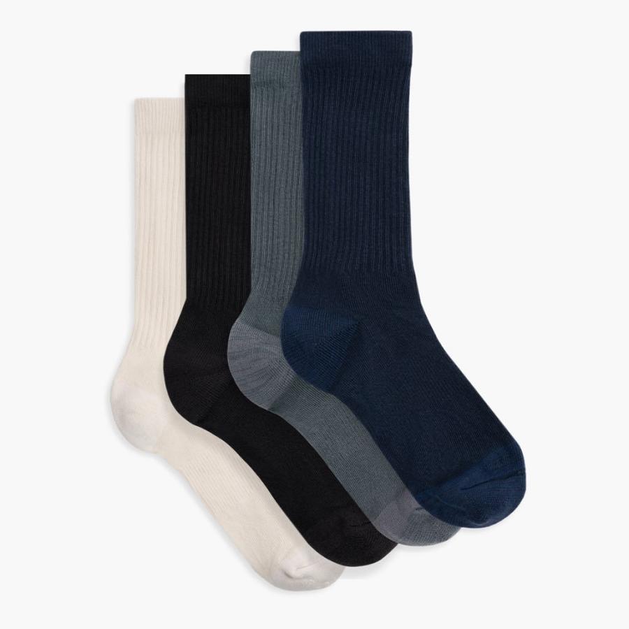 Thursday Boots Sodello Klassische Crew Baumwoll 4-Pack Socken Damen Blau Mehrfarbig | CH114EBC