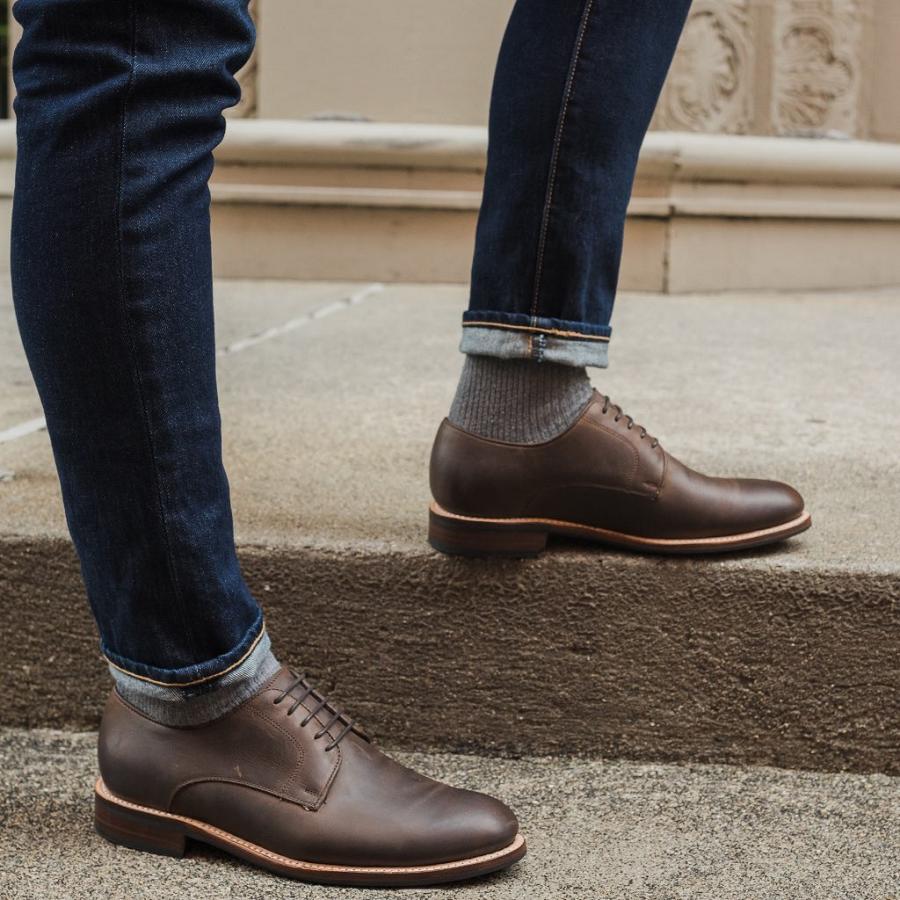 Thursday Boots Statesman Leder Lederschuhe Herren Kaffee | CH340AHK