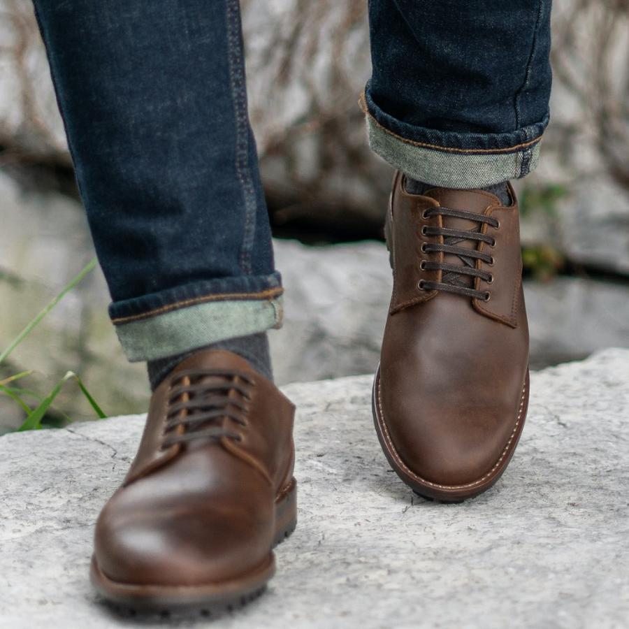 Thursday Boots Statesman Lederschuhe Herren Kaffee | CH342OKI