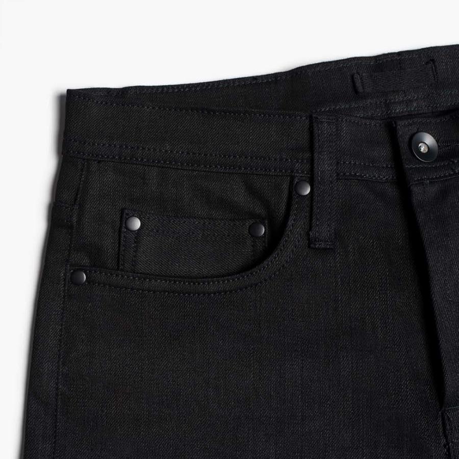 Thursday Boots Stretch Selvedge Tapered Baumwoll Jeans Herren Schwarz | CH324QMA