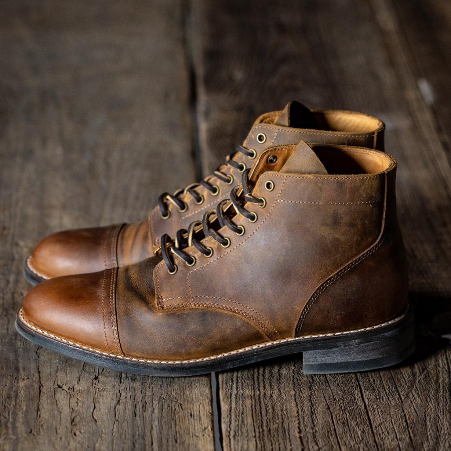 Thursday Boots Vanguard Leder Schnürstiefel Herren Kaffee | CH390DFM60