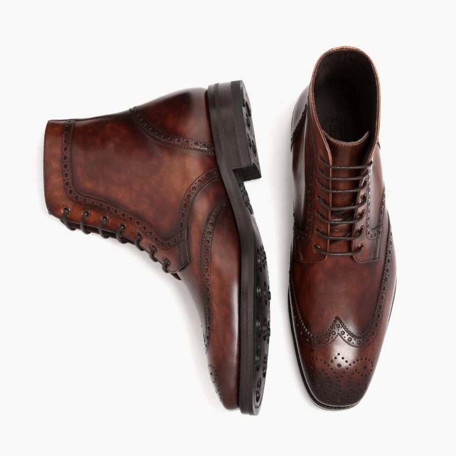 Thursday Boots Wingtip Leder Schnürstiefel Herren Braun | CH390DFM55