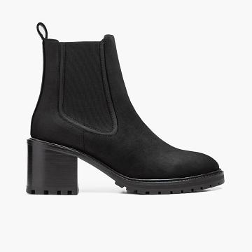 Thursday Boots Boots Knockout Leder Stöckelschuhe Damen Schwarz | CH199CTV