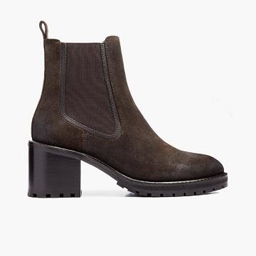 Thursday Boots Boots Knockout Wildleder Stöckelschuhe Damen Olivgrün | CH198VRW