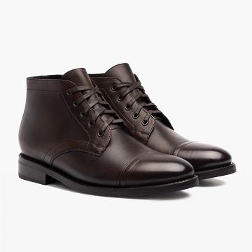 Thursday Boots Cadet Leder Chukka Stiefel Herren Schwarz Kaffee | CH76GSO