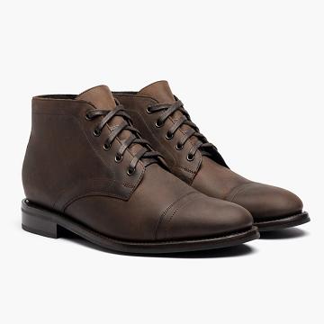 Thursday Boots Cadet Leder Schnürstiefel Herren Kaffee | CH55PJJ