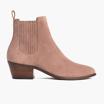 Thursday Boots Dreamer Wildleder Chelsea Boots Damen Rosa Braun | CH228LIS