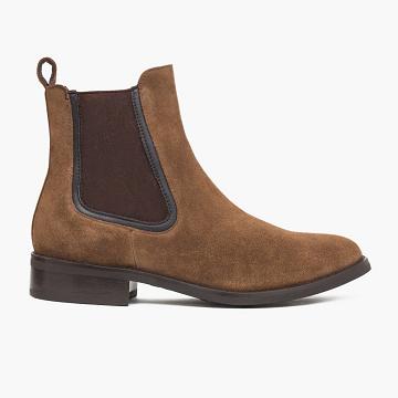 Thursday Boots Duchess Wildleder Chelsea Boots Damen Braun | CH221MQZ