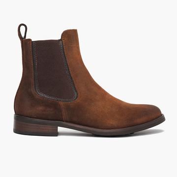 Thursday Boots Duchess Wildleder Chelsea Boots Damen Kaffee | CH222NWY