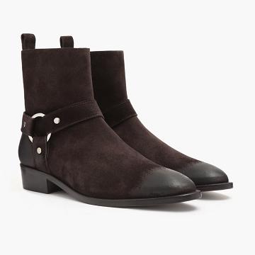 Thursday Boots Harness Wildleder Chelsea Boots Herren Bordeaux | CH89WNB