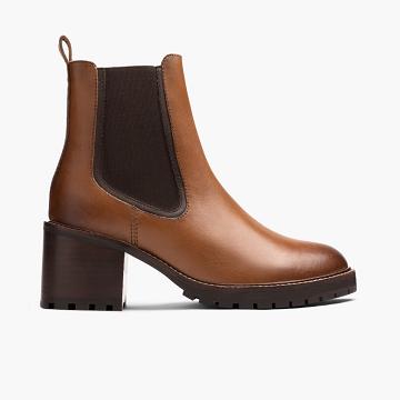 Thursday Boots Knockout Leder Chelsea Boots Damen Braun | CH213ILH