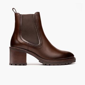 Thursday Boots Knockout Leder Chelsea Boots Damen Kaffee | CH215YXF