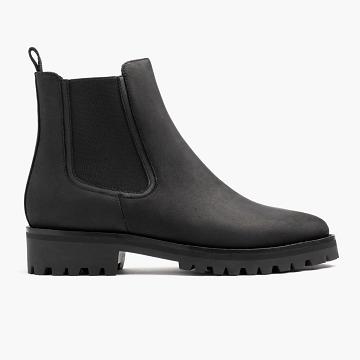 Thursday Boots Legend Leder Chelsea Boots Damen Schwarz | CH209CHL