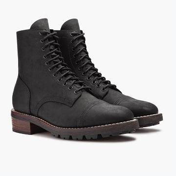 Thursday Boots Logger Leder Schnürstiefel Herren Schwarz | CH410LIS