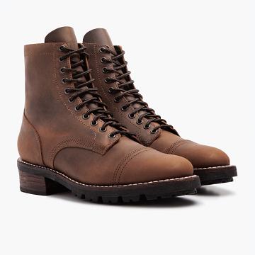 Thursday Boots Logger Leder Schnürstiefel Herren Braun | CH412JPQ