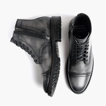 Thursday Boots Major Leder Schnürstiefel Herren Grau | CH407CTV