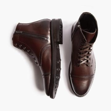 Thursday Boots Major Leder Schnürstiefel Herren Kaffee | CH408XYU