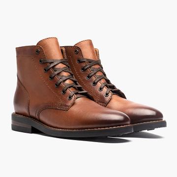 Thursday Boots President Leder Klassische Schnürstiefel Herren Braun | CH402QMA